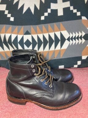 FRYE John Addison Lace Up Leather Boots - Made in USA
